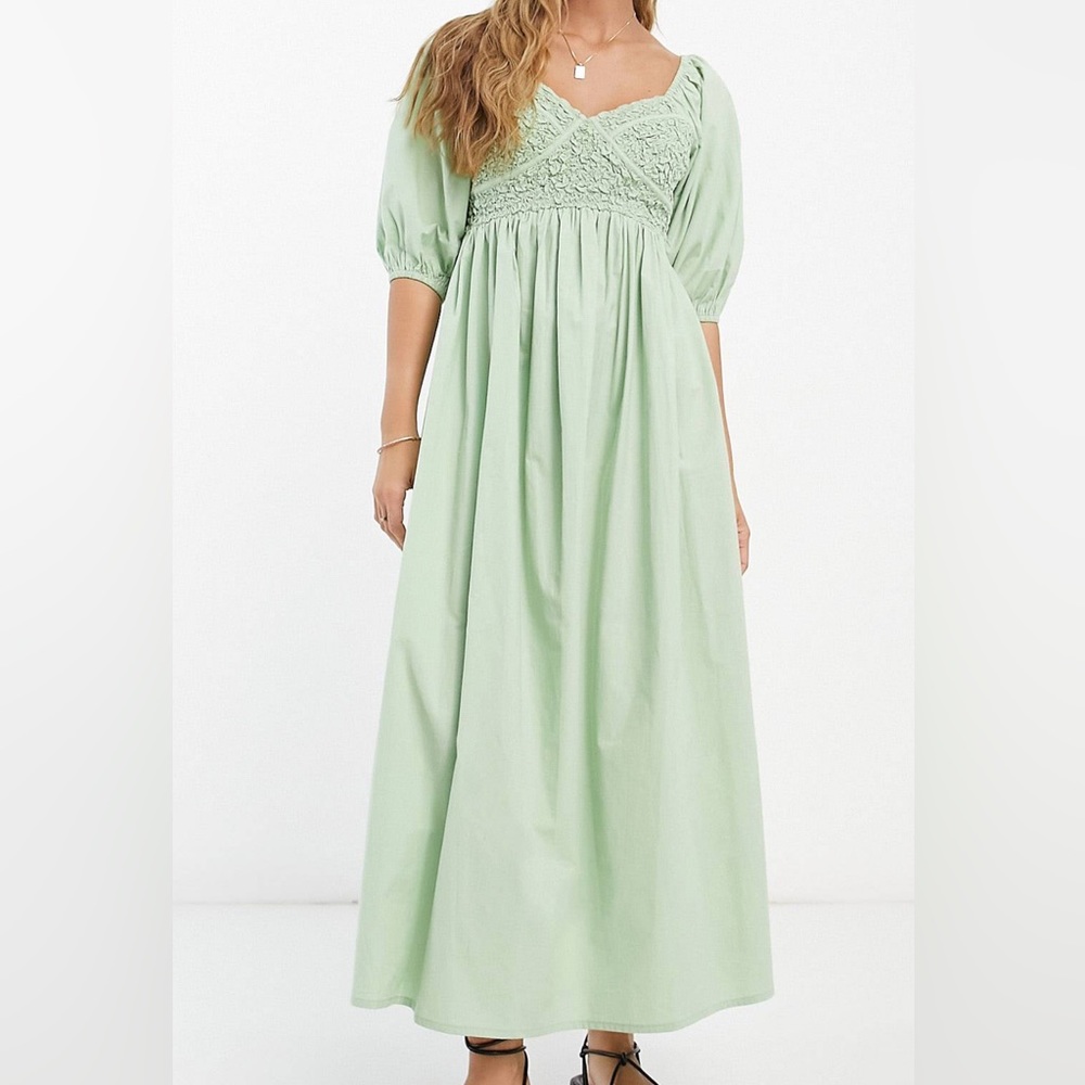 Asos green midi dress
